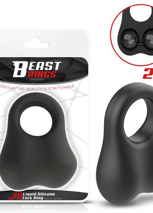 Penis Ring with Glass Balls Liquid Silicone 30 mm