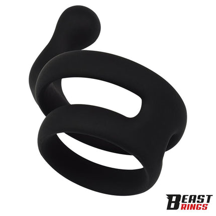 Double Penis Ring Solid Silicone 50 40 mm