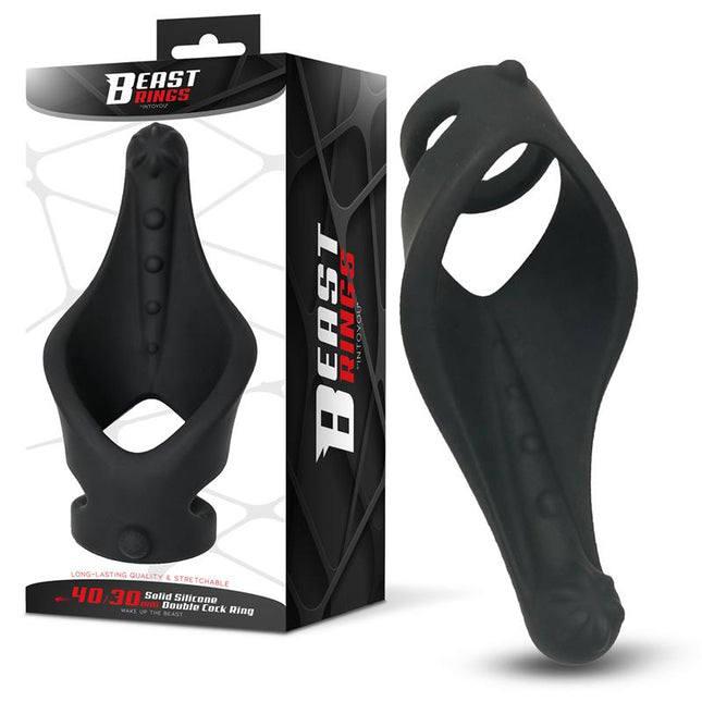 Double Penis Ring Solid Silicone 37 45 mm