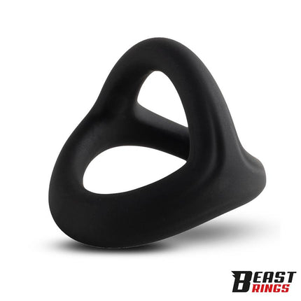 Triple Cock Ring Solid Silicone 44 38 35 mm Size M