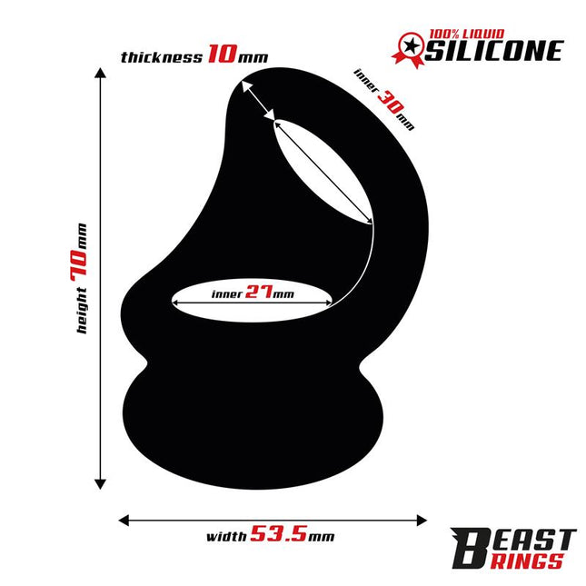 Double Penis Ring Liquid Silicone 27 30 mm