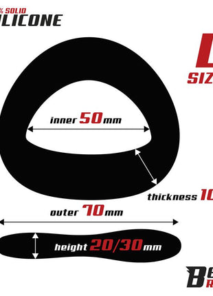 Penis ring Solid Silicone 50 mm Size L