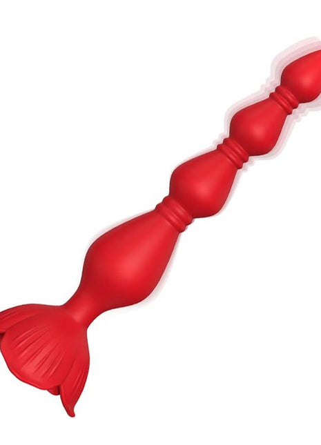 Vibrating Anal Beads with Rose Base