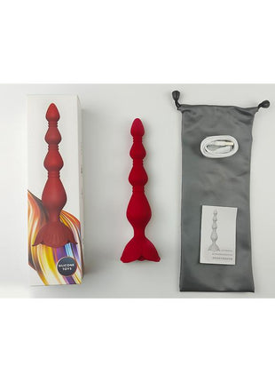 Vibrating Anal Beads with Rose Base