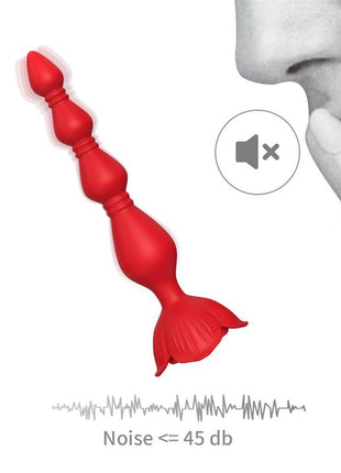 Vibrating Anal Beads with Rose Base