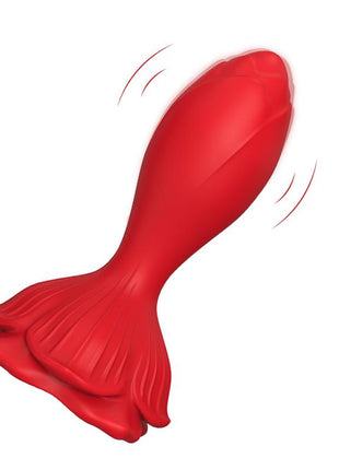 Vibrating anal plug with Rose Base