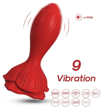 Vibrating anal plug with Rose Base