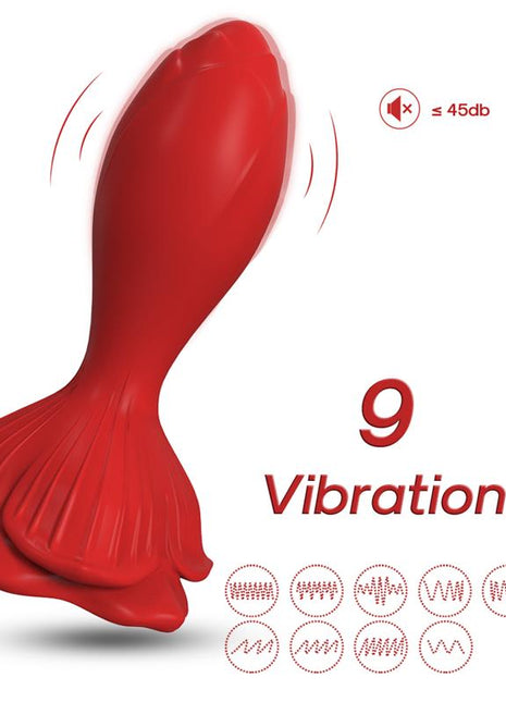 Vibrating anal plug with Rose Base