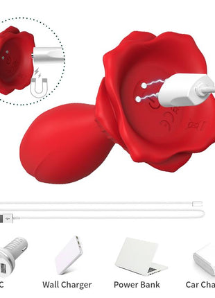 Vibrating anal plug with Rose Base