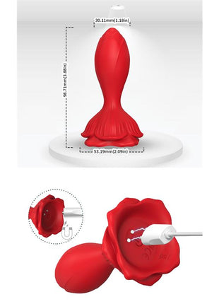 Vibrating anal plug with Rose Base