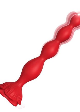 Vibrating Anal Beads with Rose Base