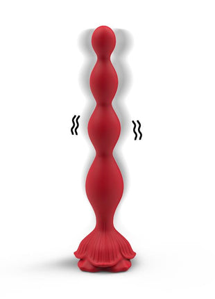 Vibrating Anal Beads with Rose Base