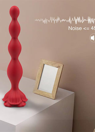 Vibrating Anal Beads with Rose Base