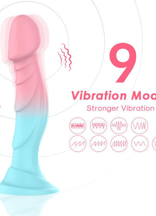 Vibrating Bicolor dildo