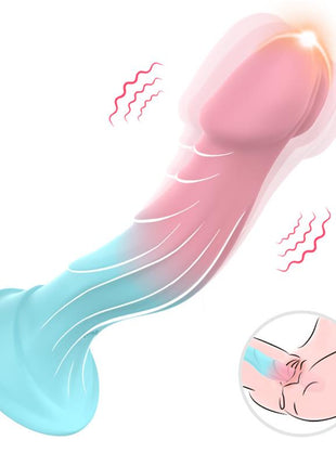 Vibrating Bicolor dildo