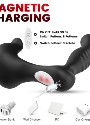 Prostate Massager 360 Rotation Testicles Stimulator