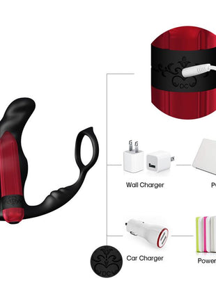 Two in one Anal Plug and Massager with Vibration