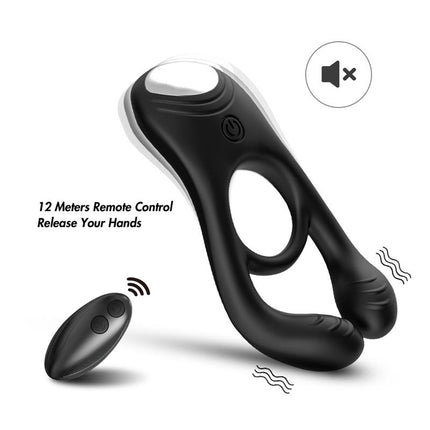 Vibrating Penis and Testicles Ring