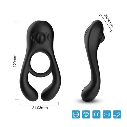 Vibrating Penis and Testicles Ring