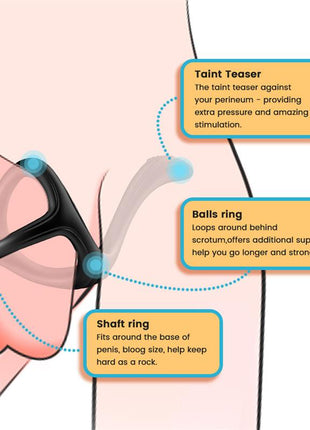 Penis Ring with Perianal Stimulator