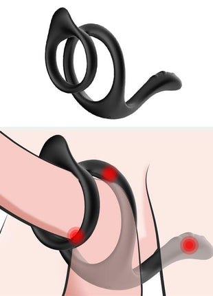 Penis ring with perianal stimulation