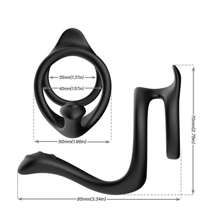 Penis ring with perianal stimulation