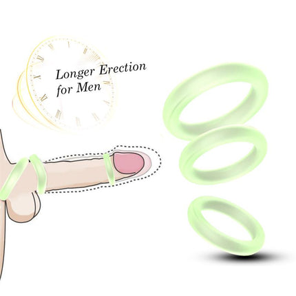 Set of 3 rings Glow in the Dark