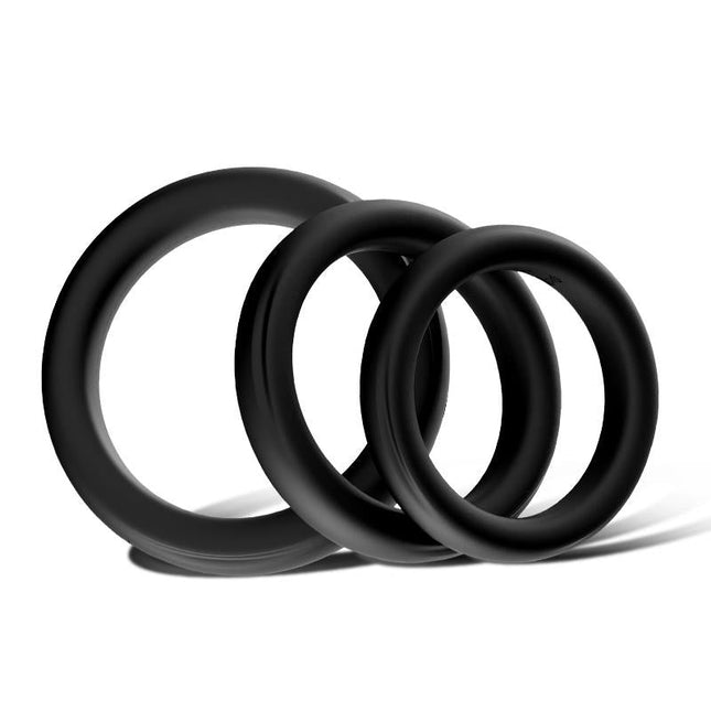 Set of 3 flexible penis rings by Urban Sky for enhanced pleasure and prolonged erections