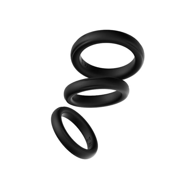 Set of 3 flexible penis rings for enhanced pleasure and prolonged erections