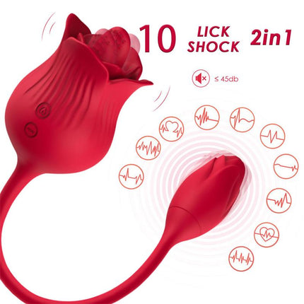 Rose with Licking and Vibrating egg USB