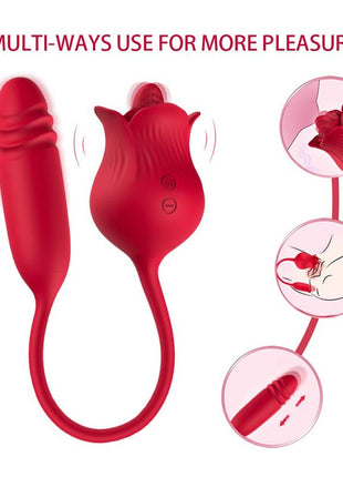 Vibrating Rose with Thrusting and Licking USB