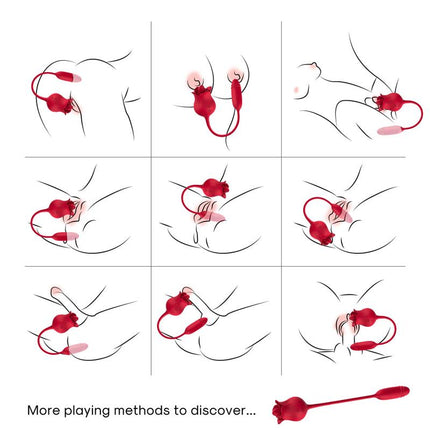 Vibrating Rose with Thrusting and Licking USB