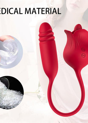 Vibrating Rose with Thrusting and Licking USB