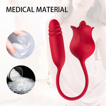 Vibrating Rose with Thrusting and Licking USB