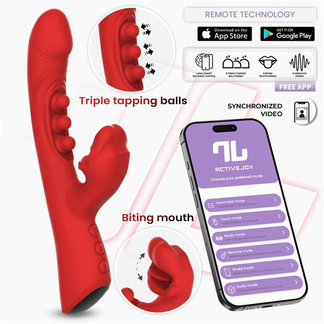 Trixy Vibrator with Tapping Biting and App