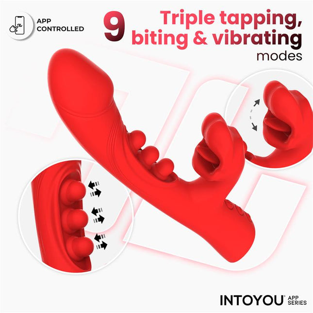 Trixy Vibrator with Tapping Biting and App