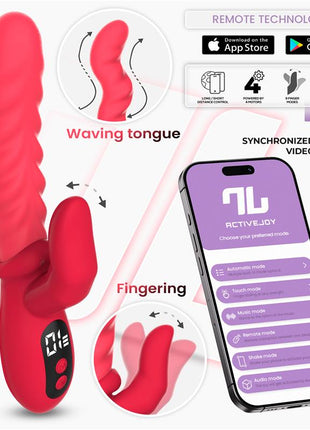 Tingly Vibrator with Finger Waving and App
