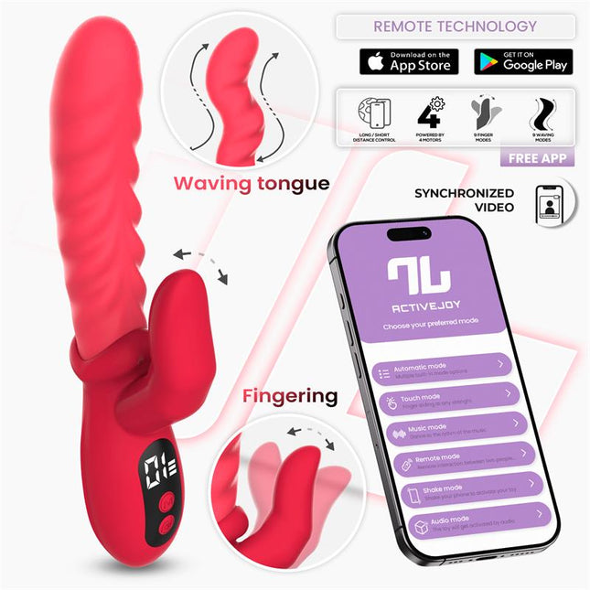 Tingly Vibrator with Finger Waving and App
