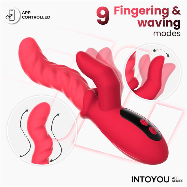 Tingly Vibrator with Finger Waving and App