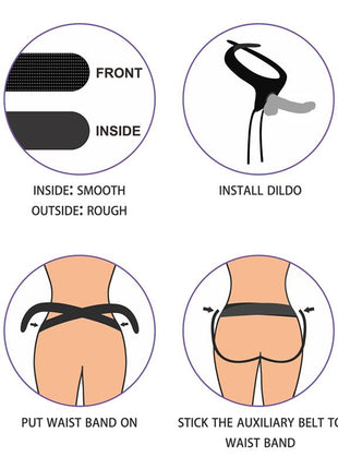 Adjustable Strap On with Dildo 75