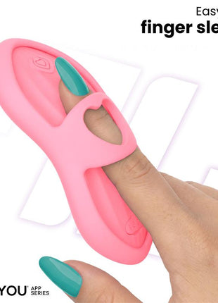 Laia Heated Finger Vibrator and App Pink