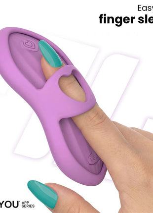 Laia Heated Finger Vibrator with App Lavender