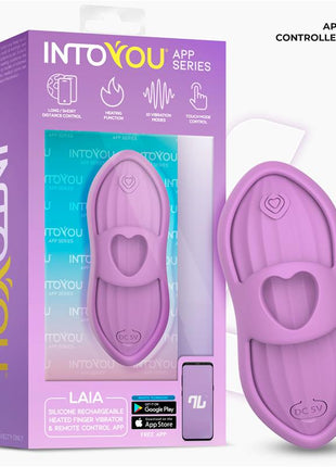 Laia Heated Finger Vibrator with App Lavender