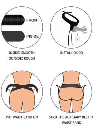 Adjustable Strap on with Dildo 8.5 10 Functions