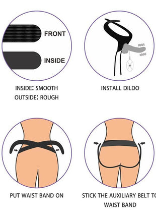 Adjustable Strap on with Dildo 10 Vibrations 7.5