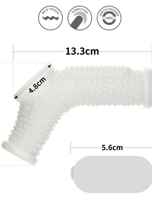 Penis and testicles sleeve with vibration Drip Knights