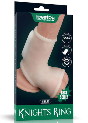 Penis and Testicles Sleeve with Vibration Silk Knights