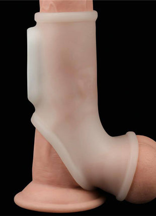 Penis and Testicles Sleeve with Vibration Silk Knights