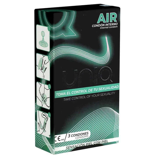 Uniq Air Female Condoms 3-pack latex-free spermicide-free comfortable fit