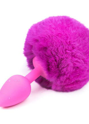 Butt Plug with Pompon Purple Size S